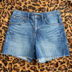 Madewell Blue Denim Cutoff Shorts | High Rise Raw Hem Jean Shorts | Size 29